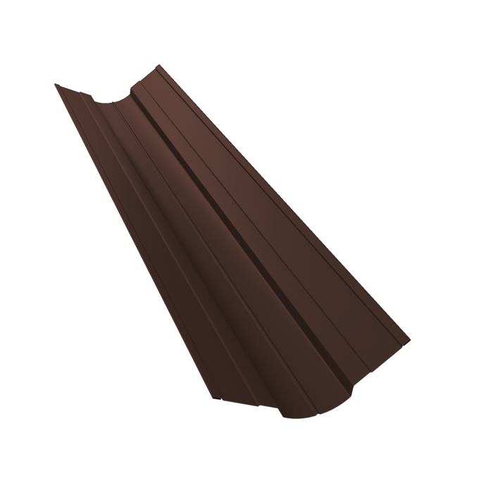 Планка ендовы верхней фигурной 70x70 0,5 Drap RAL 8017 шоколад (2м)