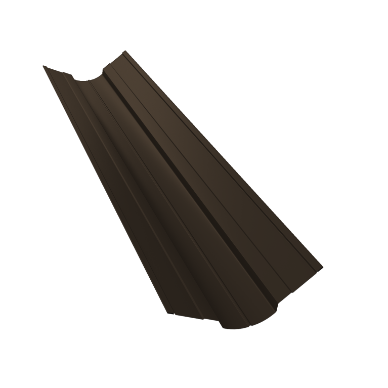 Планка ендовы верхней фигурной 70x70 0,5 Satin Matt RR 32 темно-коричневый (3м)