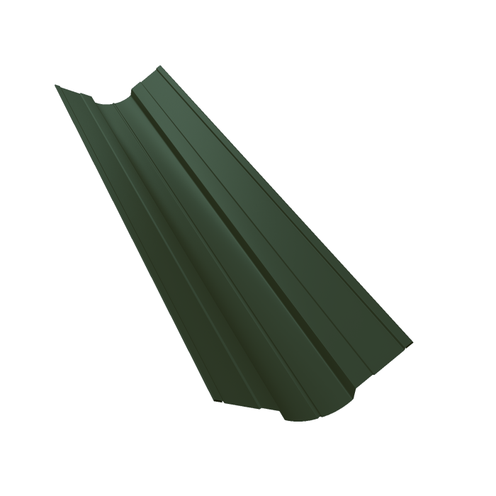 Планка ендовы верхней фигурной 70x70 0,5 Satin Matt TX RAL 6020 хромовая зелень (2м)