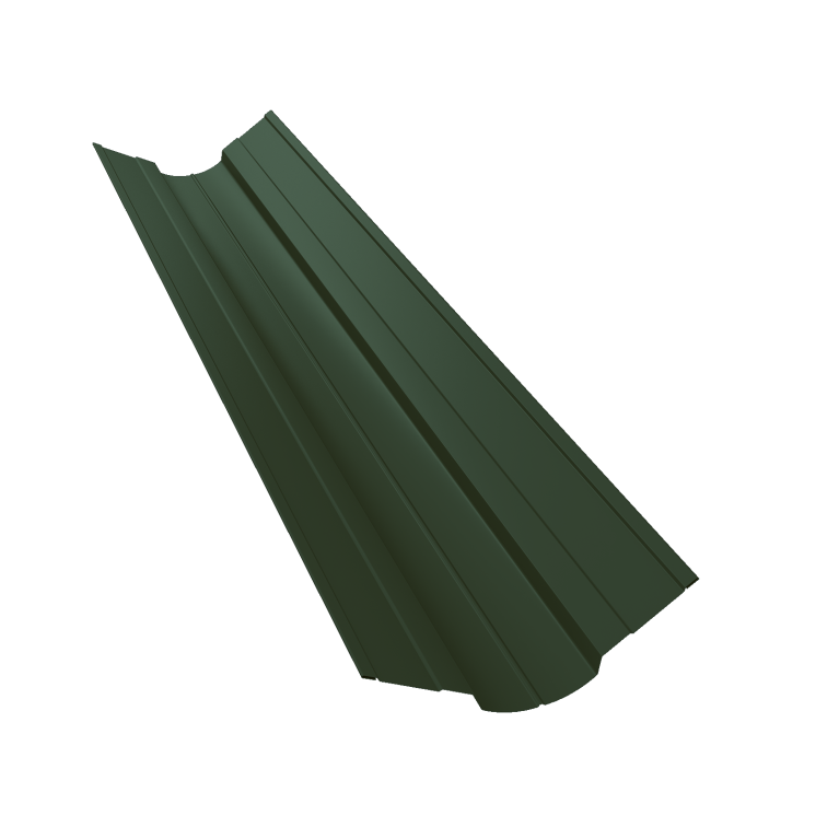 Планка ендовы верхней фигурной 70x70 0,5 Satin Matt TX RAL 6020 хромовая зелень (2м)