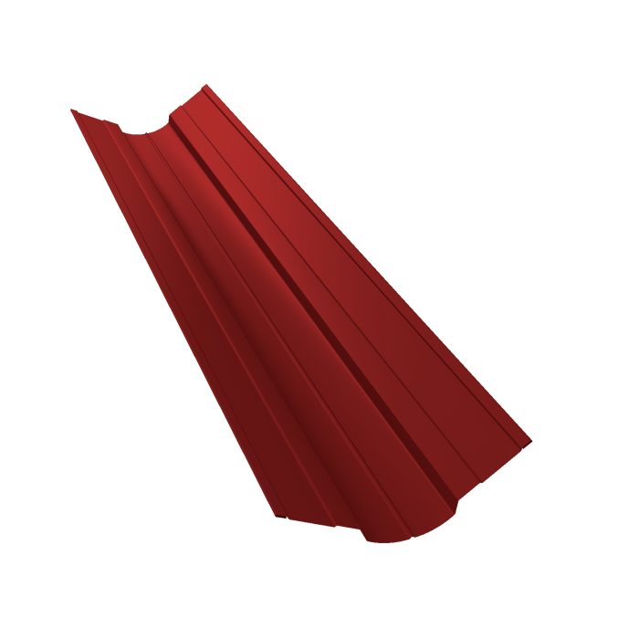 Планка ендовы верхней фигурной 70x70 0,5 Satin с пленкой RAL 3011 коричнево-красный (3м)