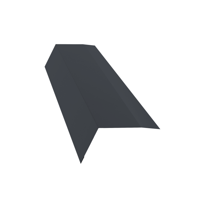 Планка карнизная 100х65 0,5 PE с пленкой RAL 7024 мокрый асфальт (2м)