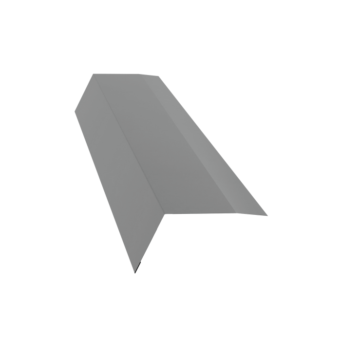 Планка карнизная 100х65 0,5 Satin с пленкой RAL 9006 бело-алюминиевый (2м)