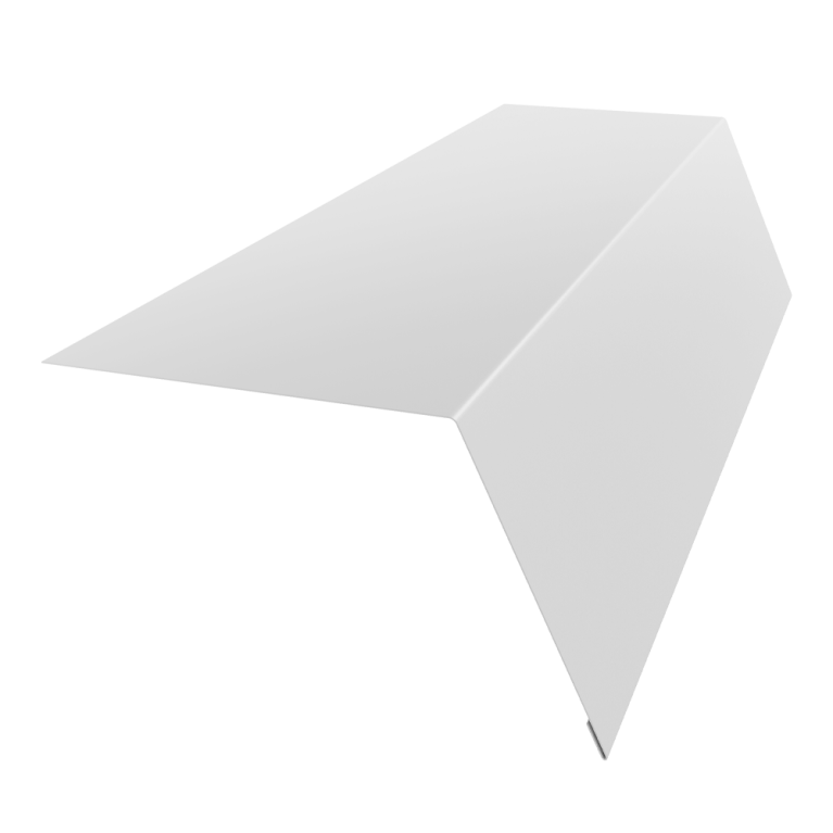 Планка карнизная широкая 100х85 0,4 PE с пленкой RAL 9003 сигнальный белый (3м)