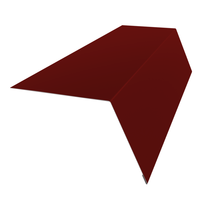 Планка карнизная широкая 100х85 0,45 PE с пленкой RAL 3011 коричнево-красный (3м)