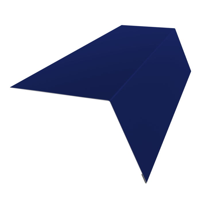 Планка карнизная широкая 100х85 0,45 PE с пленкой RAL 5002 ультрамариново-синий (3м)