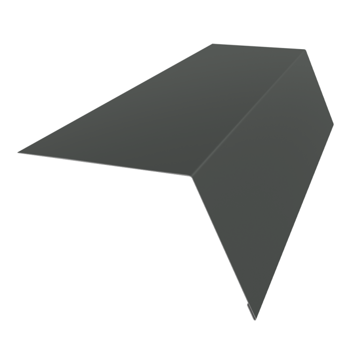 Планка карнизная широкая 100х85 0,45 PE с пленкой RAL 7005 мышино-серый (2м)