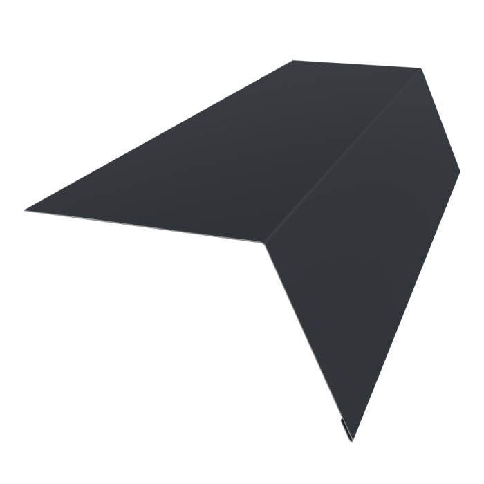 Планка карнизная широкая 100х85 0,5 Satin Matt RAL 7024 мокрый асфальт (3м)