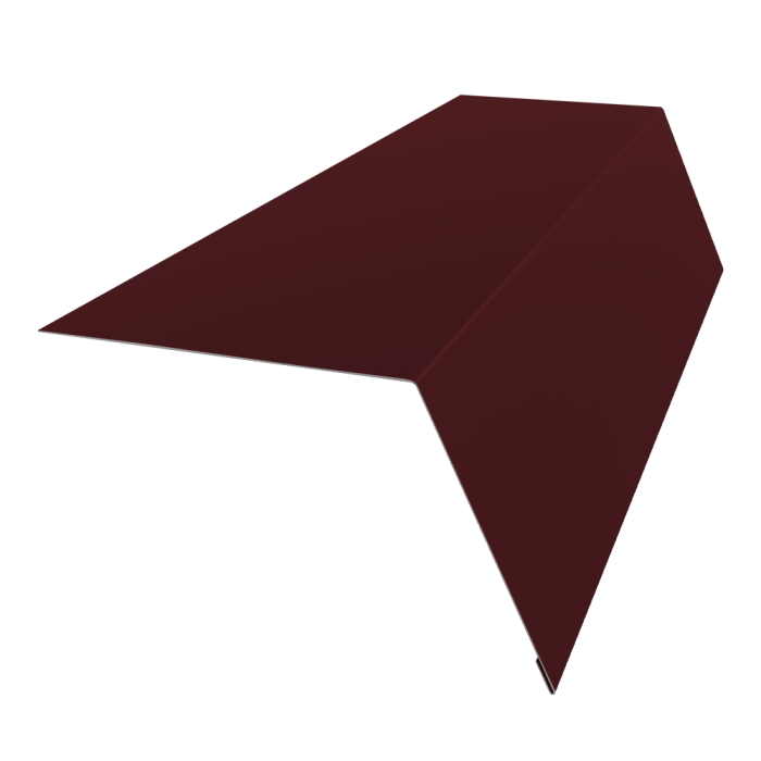 Планка карнизная широкая 100х85 0,5 Satin Matt TX RAL 3005 красное вино (2м)