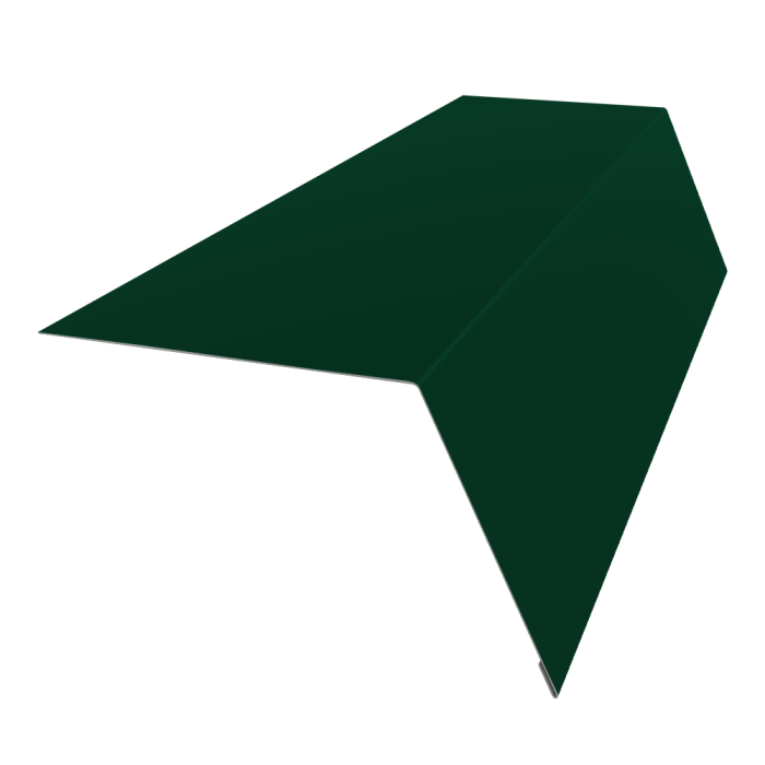 Планка карнизная широкая 100х85 0,7 PE с пленкой RAL 6005 зеленый мох (3м)