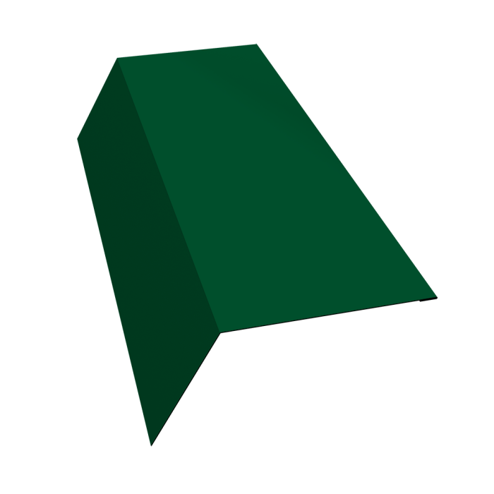 Планка карнизная 120х80 0,4 PE с пленкой RAL 6005 зеленый мох (3м)