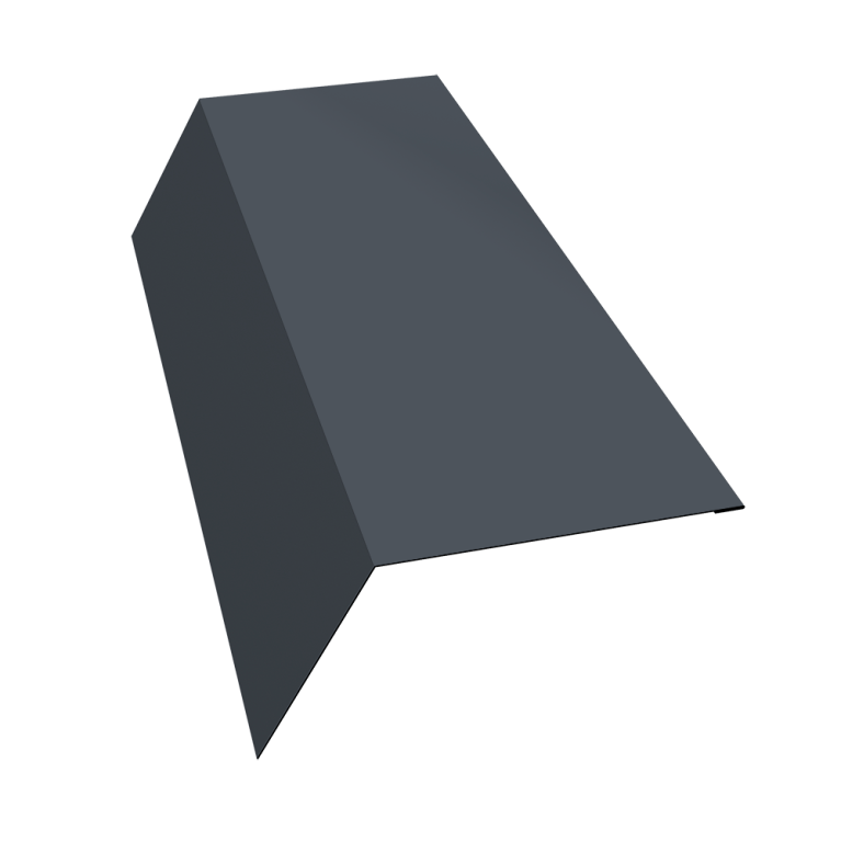 Планка карнизная 120х80 0,4 PE с пленкой RAL 7024 мокрый асфальт (3м)