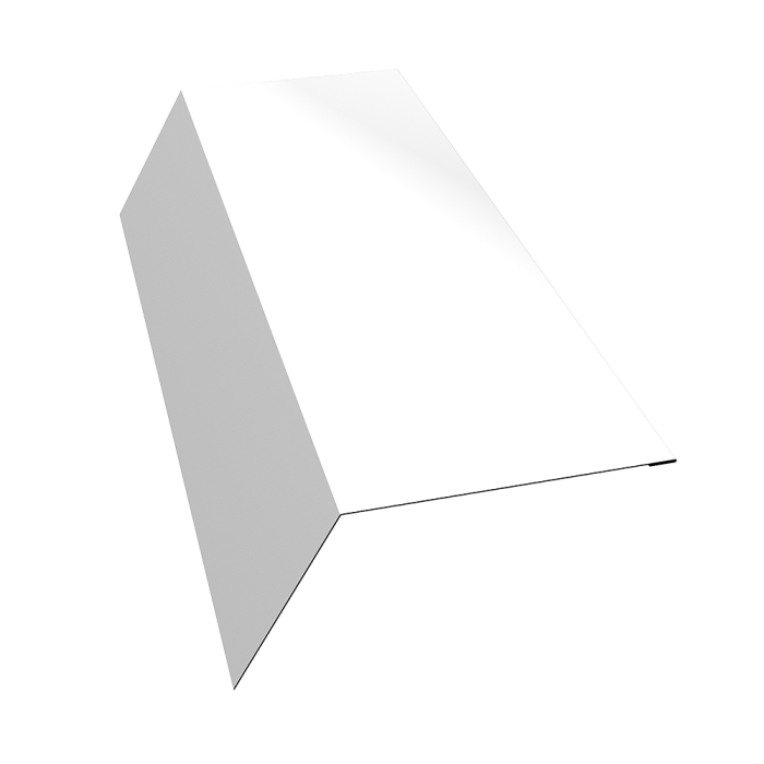 Планка карнизная 120х80 0,4 PE с пленкой RAL 9003 сигнальный белый (3м)