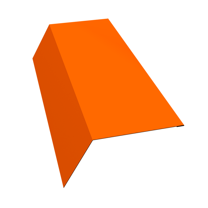 Планка карнизная 120х80 0,45 PE с пленкой RAL 2004 оранжевый (2м)