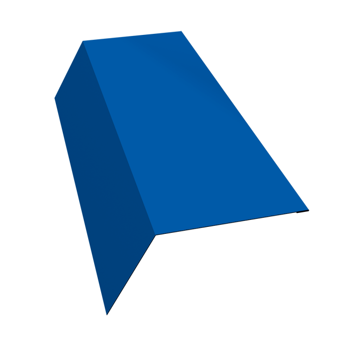 Планка карнизная 120х80 0,45 PE с пленкой RAL 5005 сигнальный синий (2м)