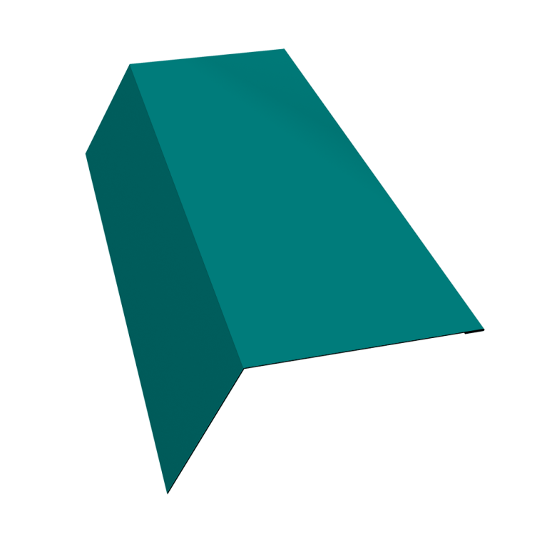 Планка карнизная 120х80 0,45 PE с пленкой RAL 5021 водная синь (2м)