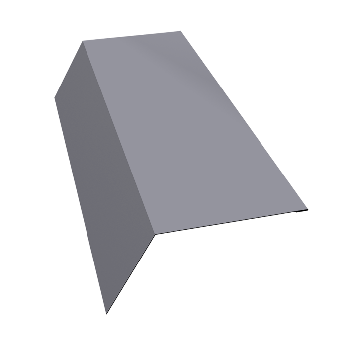 Планка карнизная 120х80 0,45 PE с пленкой RAL 7004 сигнальный серый (3м)