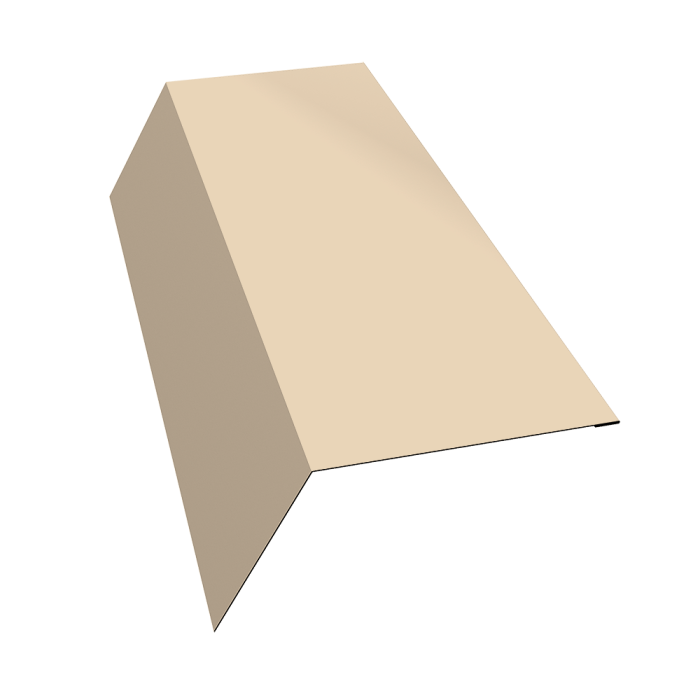 Планка карнизная 120х80 0,5 Satin с пленкой RAL 1015 светлая слоновая кость (3м)