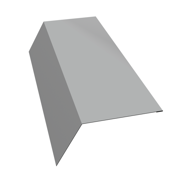 Планка карнизная 120х80 0,5 Satin с пленкой RAL 9006 бело-алюминиевый (2м)