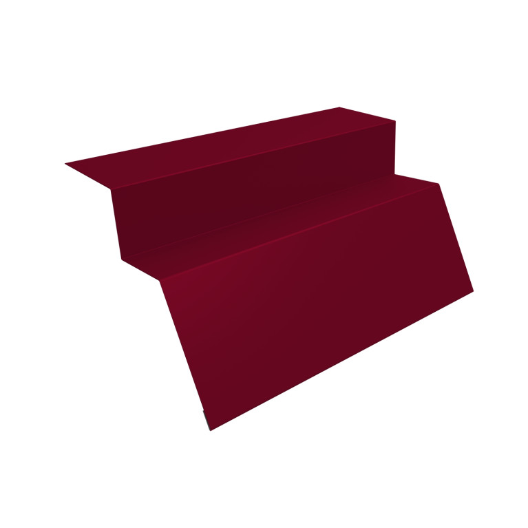 Планка карнизная для металлочерепицы квинта Uno 0,45 PE с пленкой RAL 3003 рубиново-красный (3м)