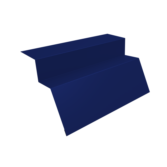 Планка карнизная для металлочерепицы квинта Uno 0,45 PE с пленкой RAL 5002 ультрамариново-синий (3м)