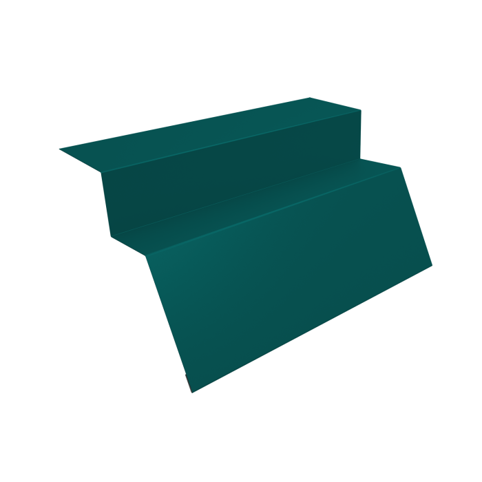 Планка карнизная для металлочерепицы квинта Uno 0,45 PE с пленкой RAL 5021 водная синь (2м)