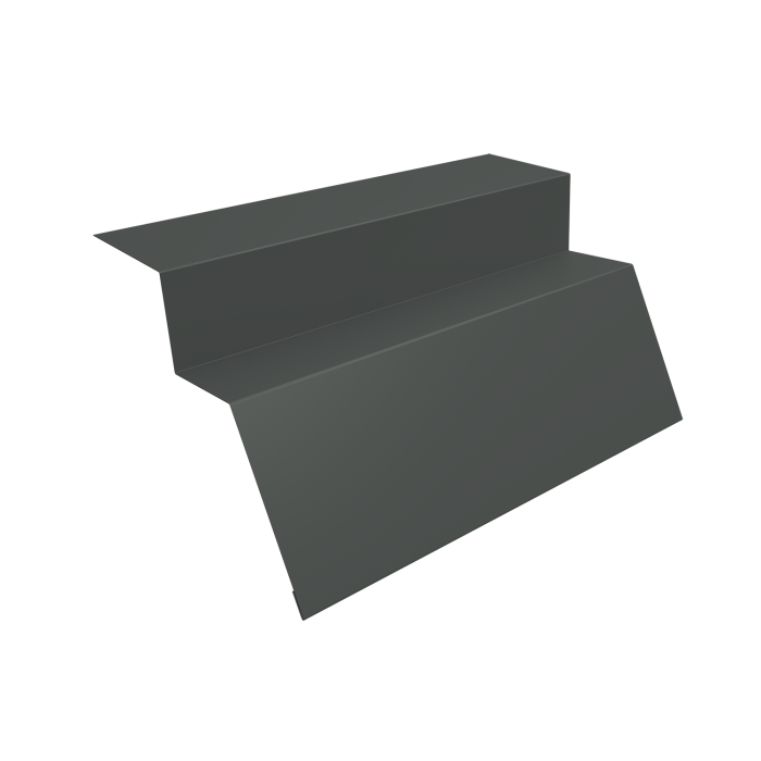 Планка карнизная для металлочерепицы квинта Uno 0,45 PE с пленкой RAL 7005 мышино-серый (2м)