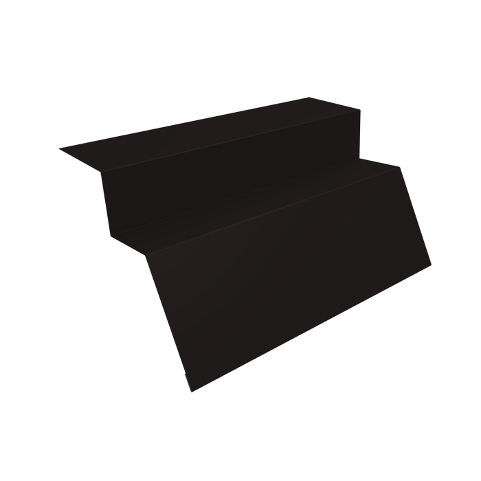 Планка карнизная для металлочерепицы квинта Uno 0,45 PE с пленкой RAL 9005 черный (2м)