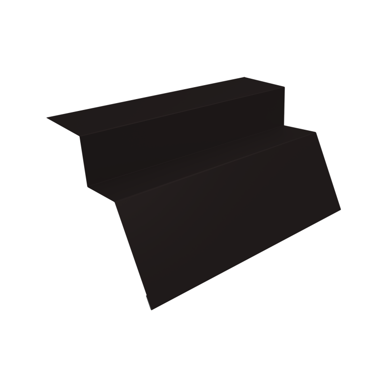 Планка карнизная для металлочерепицы квинта Uno 0,5 PurLite Matt RAL 9005 черный (2м)