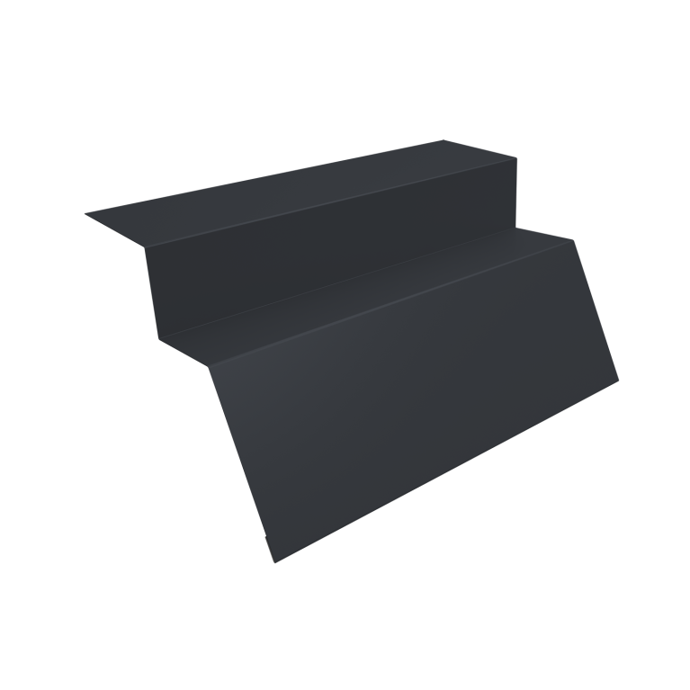 Планка карнизная для металлочерепицы квинта Uno 0,5 Rooftop Бархат RAL 7024 мокрый асфальт (3м)