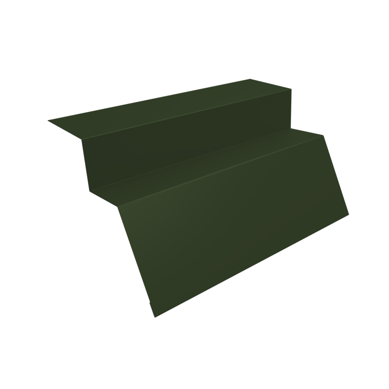 Планка карнизная для металлочерепицы квинта Uno 0,5 Satin Matt TX RAL 6020 хромовая зелень (2м)