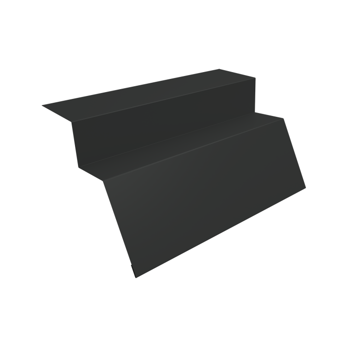 Планка карнизная для металлочерепицы квинта Uno 0,5 Velur X RAL 7016 антрацитово-серый (2м)