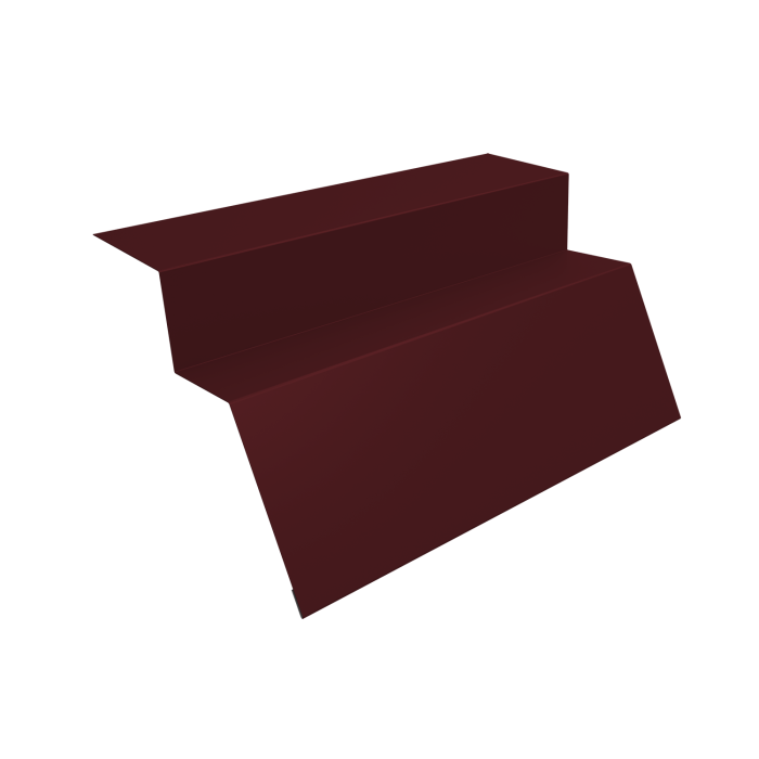 Планка карнизная для металлочерепицы квинта Uno 0,7 PE с пленкой RAL 3005 красное вино (3м)