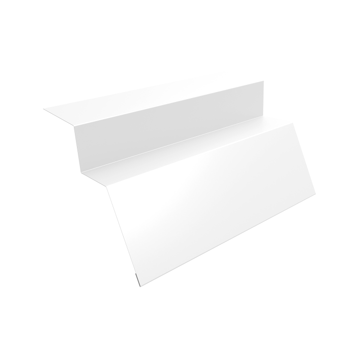 Планка карнизная для металлочерепицы квинта Uno 0,7 PE с пленкой RAL 9003 сигнальный белый (2м)