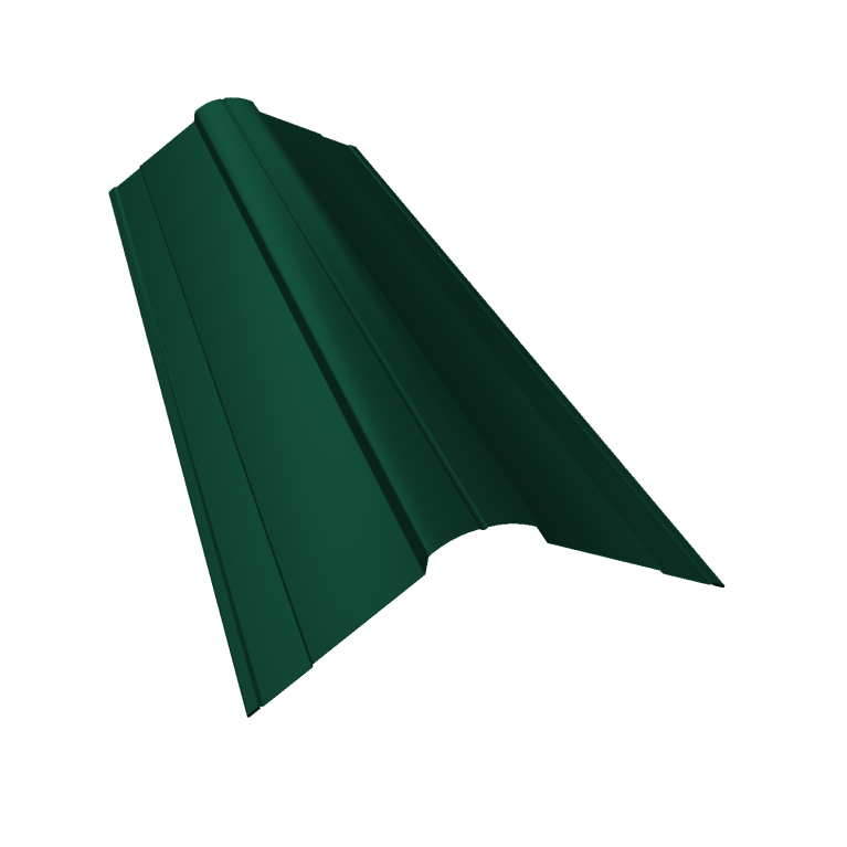 Планка конька фигурного 100x100 0,5 Satin Matt RAL 6005 зеленый мох (3м)