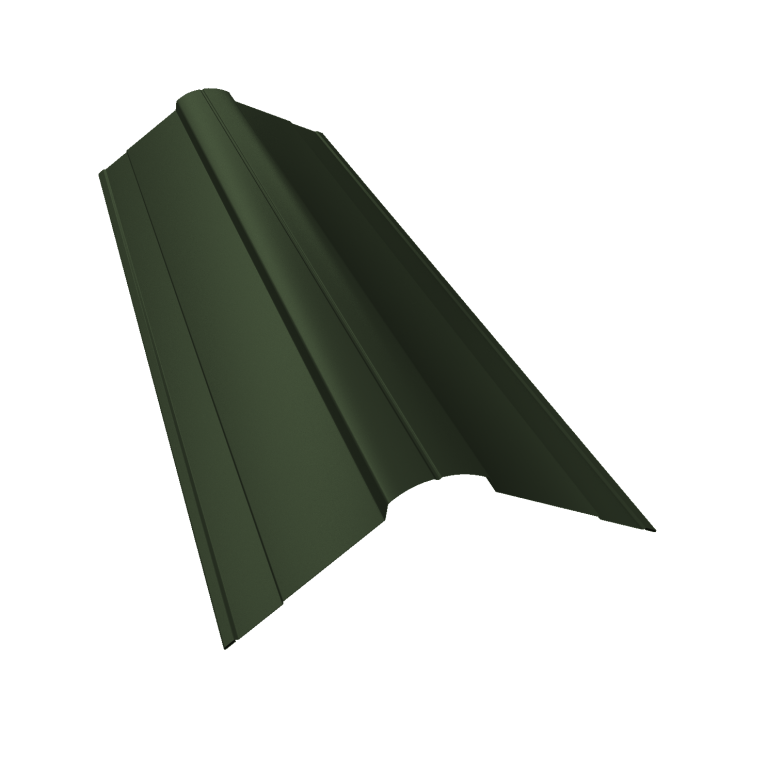 Планка конька фигурного 100x100 0,5 Satin Matt TX RAL 6020 хромовая зелень (3м)