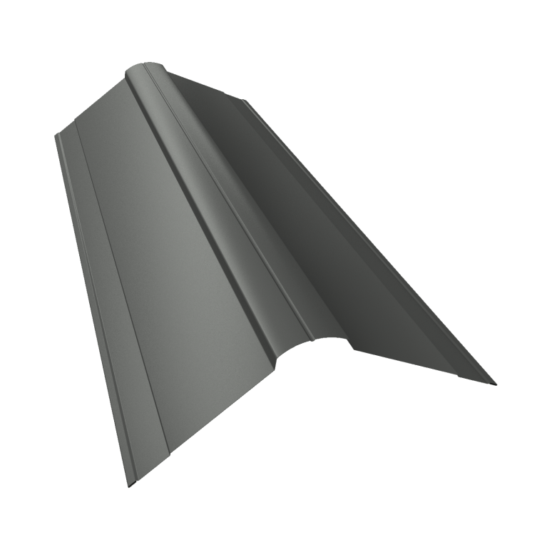 Планка конька фигурного 150x150 0,45 PE с пленкой RAL 7005 мышино-серый (2м)