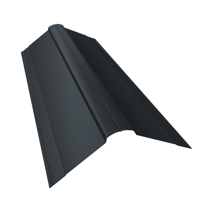 Планка конька фигурного 150x150 0,5 Drap RAL 7016 антрацитово-серый (3м)