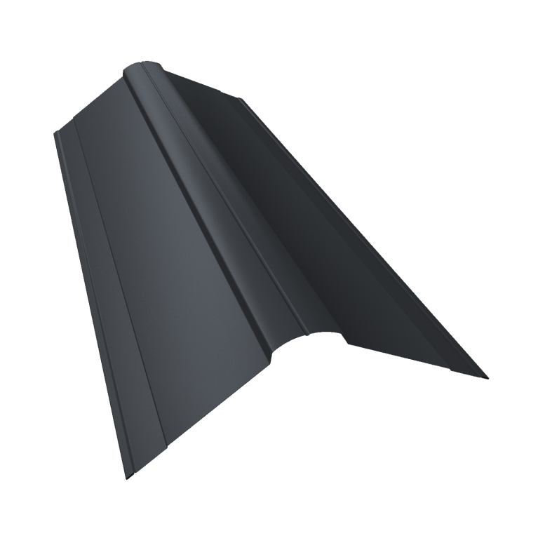 Планка конька фигурного 150x150 0,5 Drap RAL 7024 мокрый асфальт (3м)