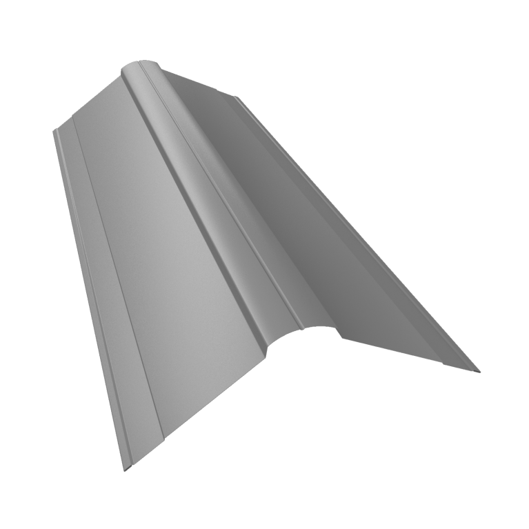 Планка конька фигурного 150x150 0,5 PE с пленкой RAL 7004 сигнальный серый (2м)