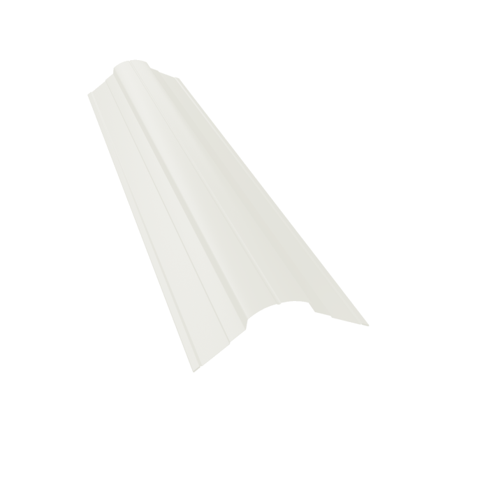 Планка конька фигурного 70x70 0,45 Drap TX RAL 9003 сигнальный белый (2м)