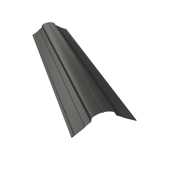 Планка конька фигурного 70x70 0,45 PE с пленкой RAL 7005 мышино-серый (3м)