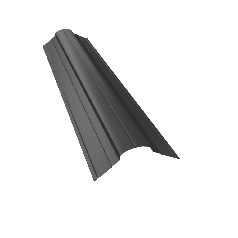 Планка конька фигурного 70x70 0,45 PE с пленкой RAL 7005 мышино-серый (3м)