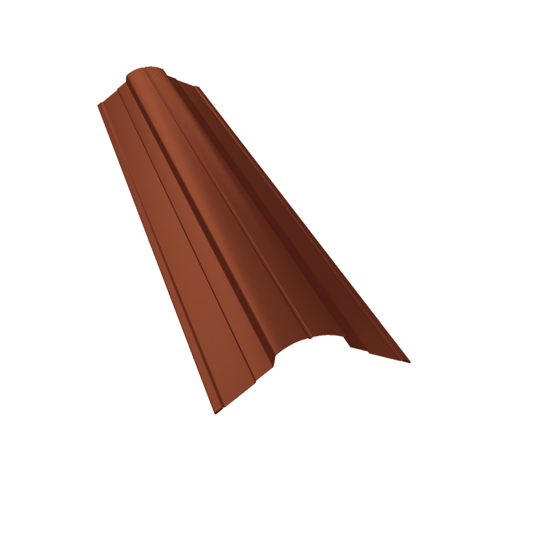 Планка конька фигурного 70x70 0,45 PE с пленкой RAL 8004 терракота (3м)