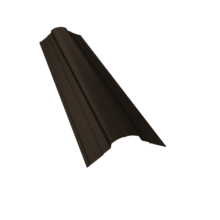 Планка конька фигурного 70x70 0,5 Drap RR 32 темно-коричневый (2м)