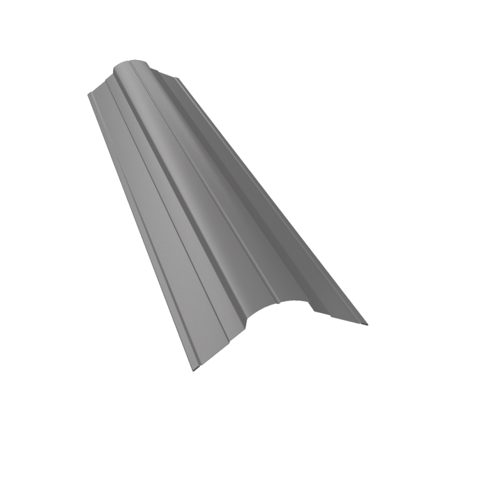 Планка конька фигурного 70x70 0,5 Satin с пленкой RAL 7004 сигнальный серый (2м)