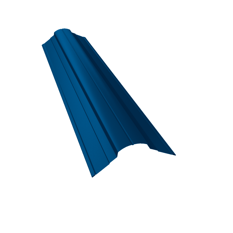Планка конька фигурного 70x70 0,7 PE с пленкой RAL 5005 сигнальный синий (2м)
