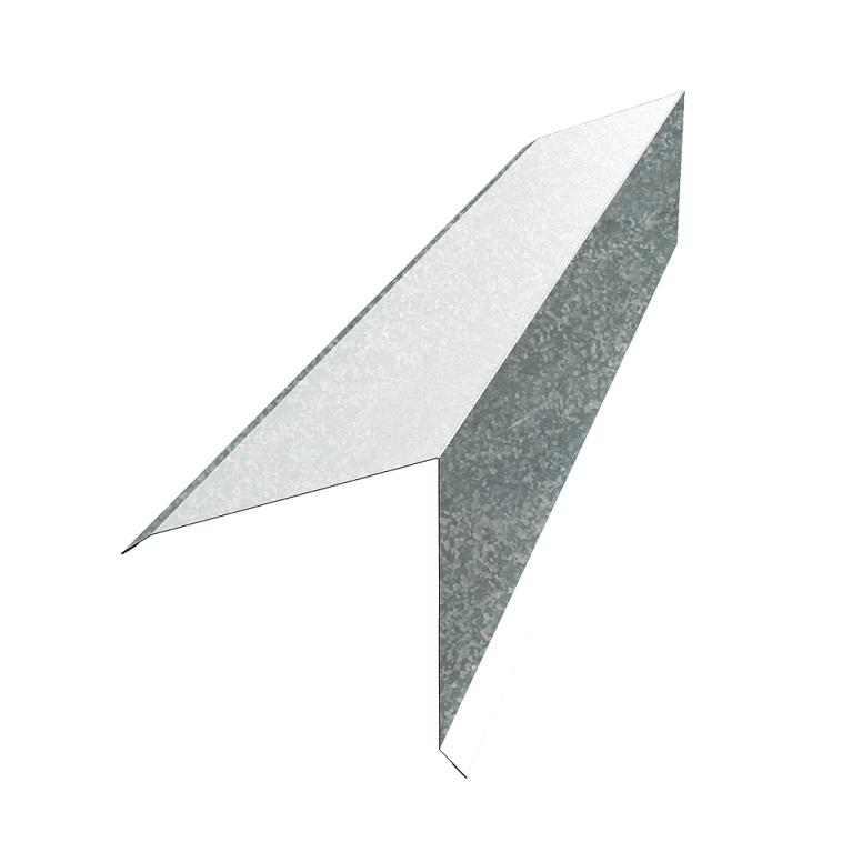 Планка конька односкатной кровли 160x160 0,4 Zn (2м)