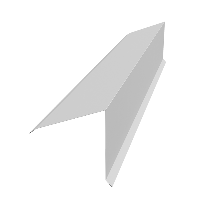 Планка конька односкатной кровли 160x160 0,45 Drap TX RAL 9003 сигнальный белый (2м)