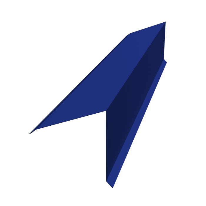 Планка конька односкатной кровли 160x160 0,45 PE с пленкой RAL 5002 ультрамариново-синий (3м)